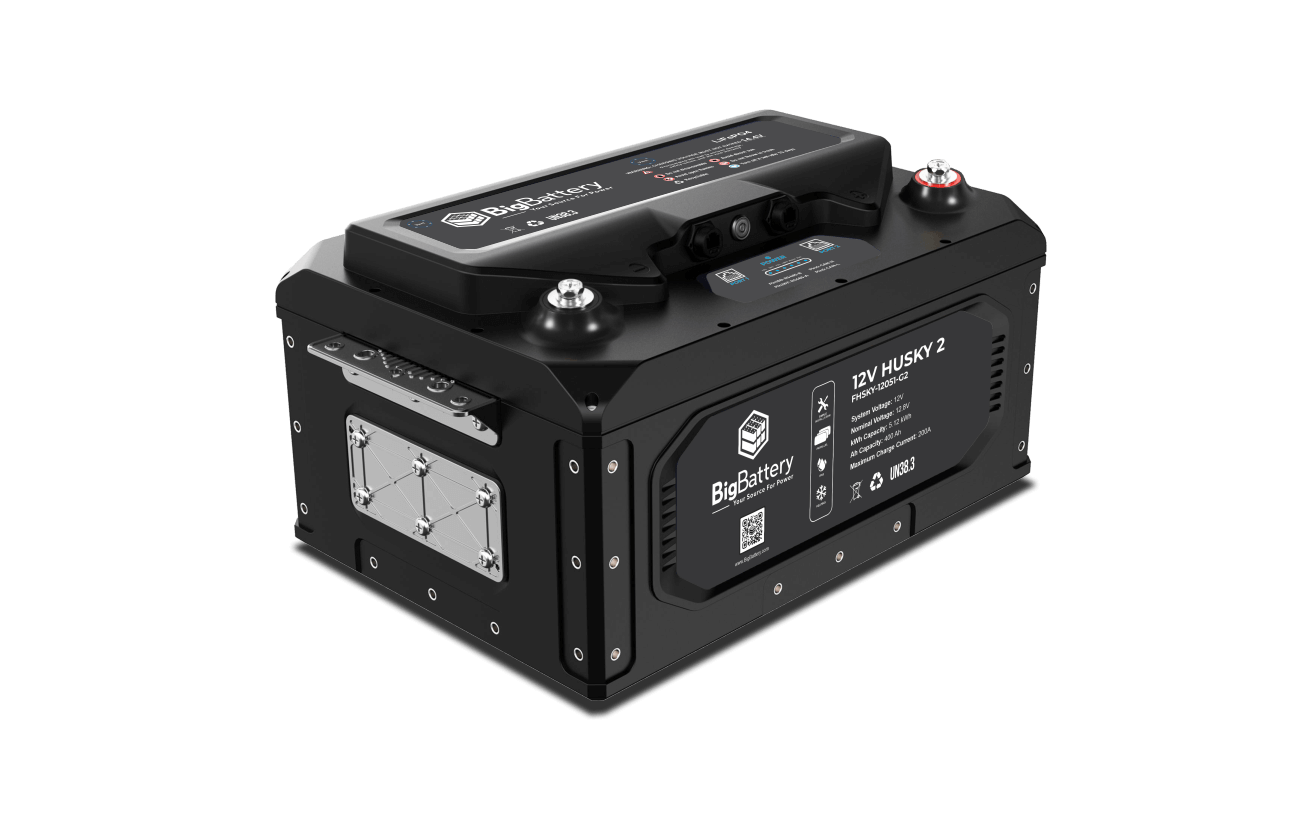 12V 400 ah Lithium Battery Front View