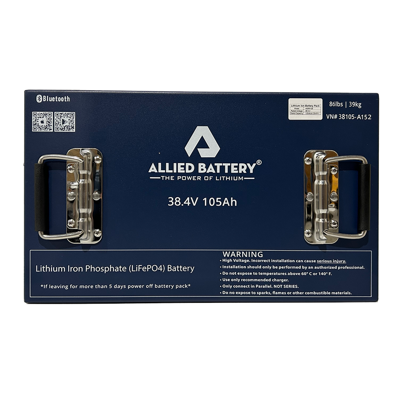 Allied 36V 105 Ah front side