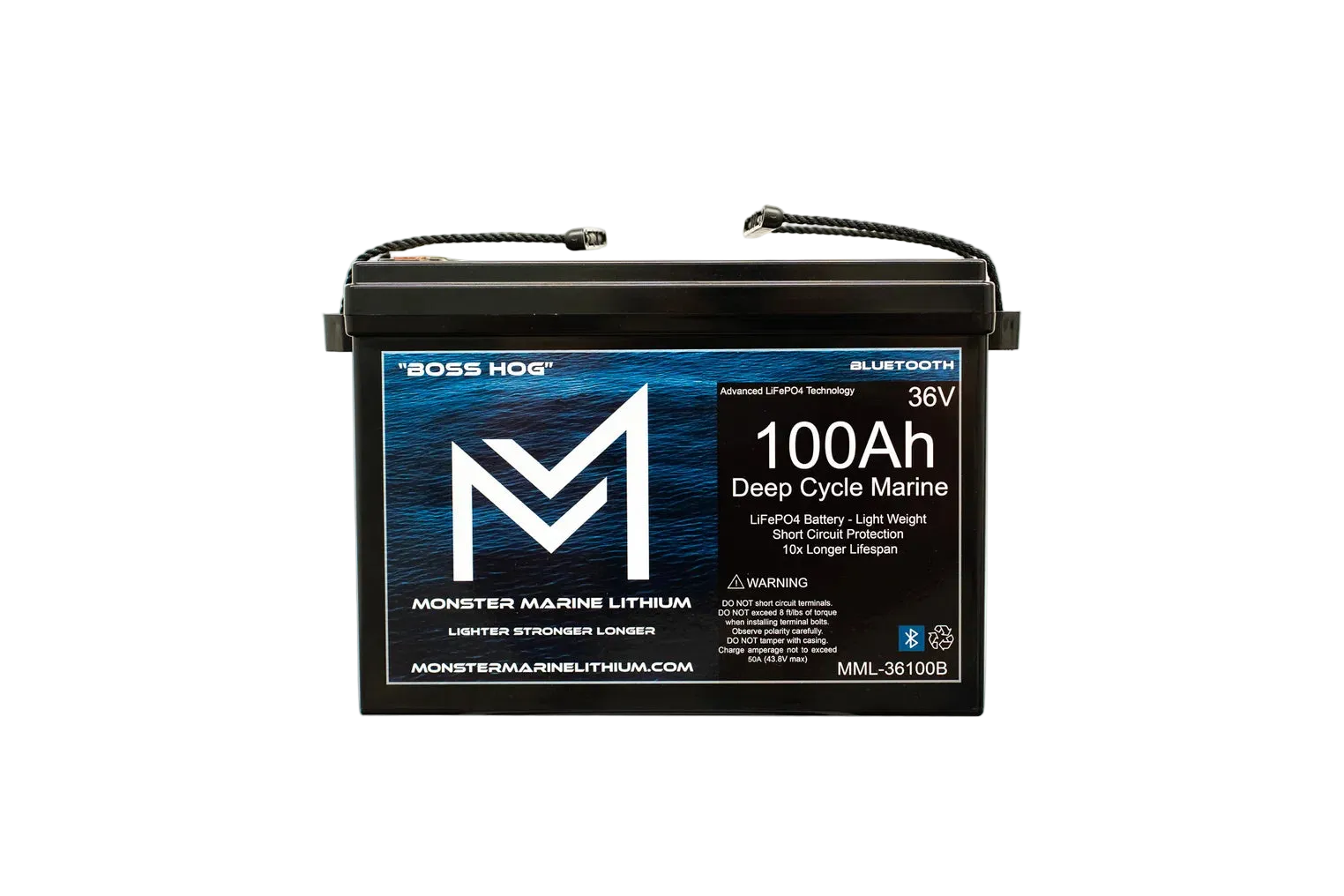 Monster Marine lithium battery on a white background