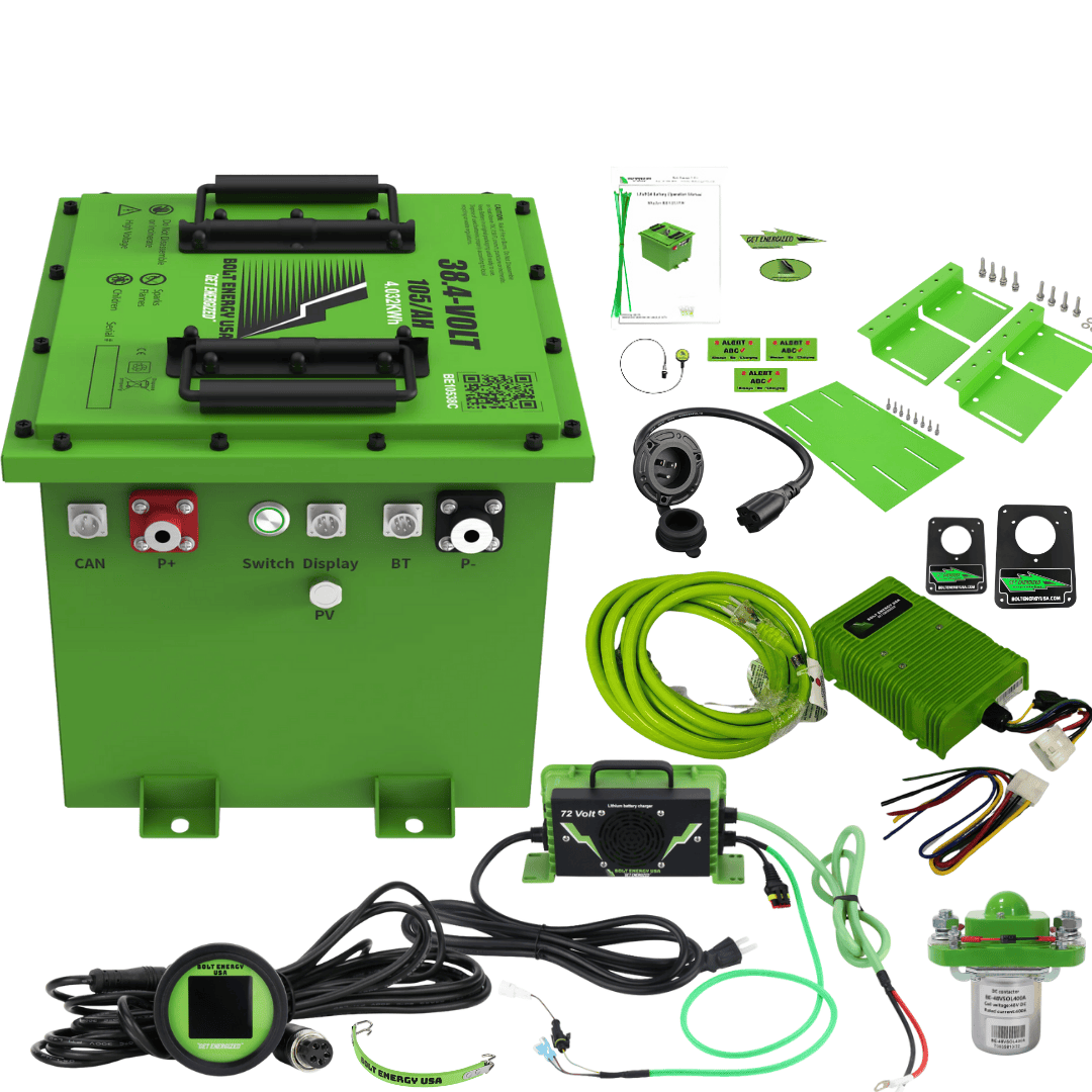 Bolt Energy 36V 105Ah Lithium Battery Complete Kit for Golf Carts