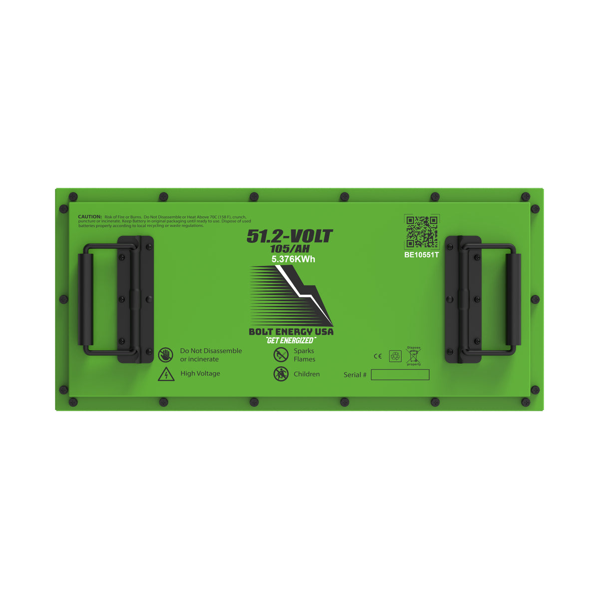 Bolt Energy 51V 105Ah Heated Lithium Kit | EZGO TXT & RXV Factory Lithium Replacement |48V