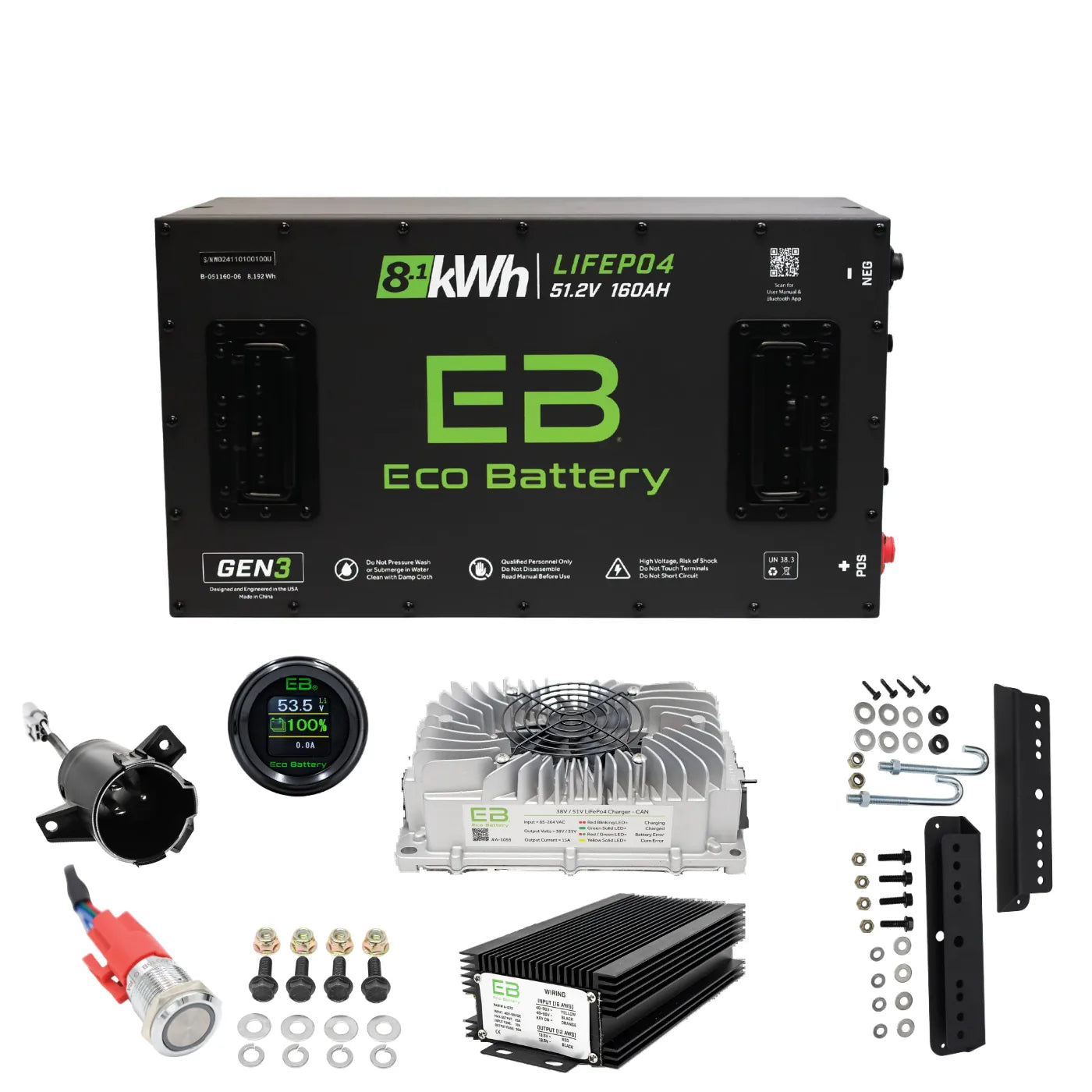 Eco Battery Lithium Conversion Kit for Onward, Precedent or tempo 48V 160Ah