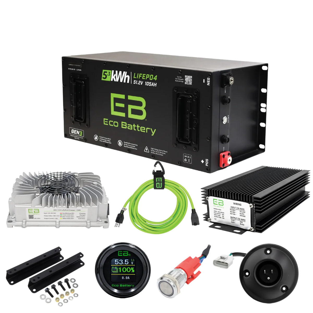 Eco Battery Complete Kit for Yamaha Golf Carts