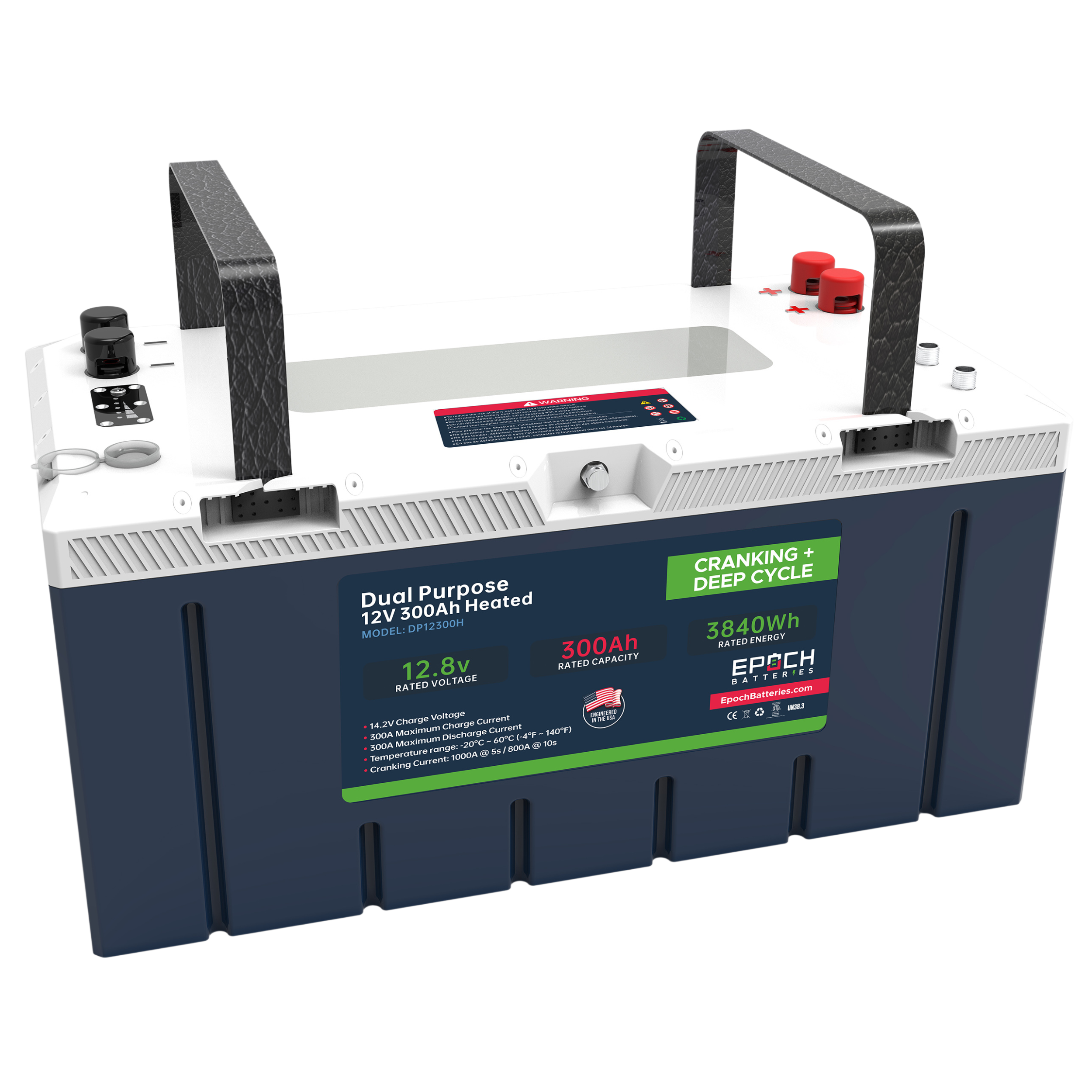 Epoch 12V 300Ah Pro Series LiFePO4 Cranking