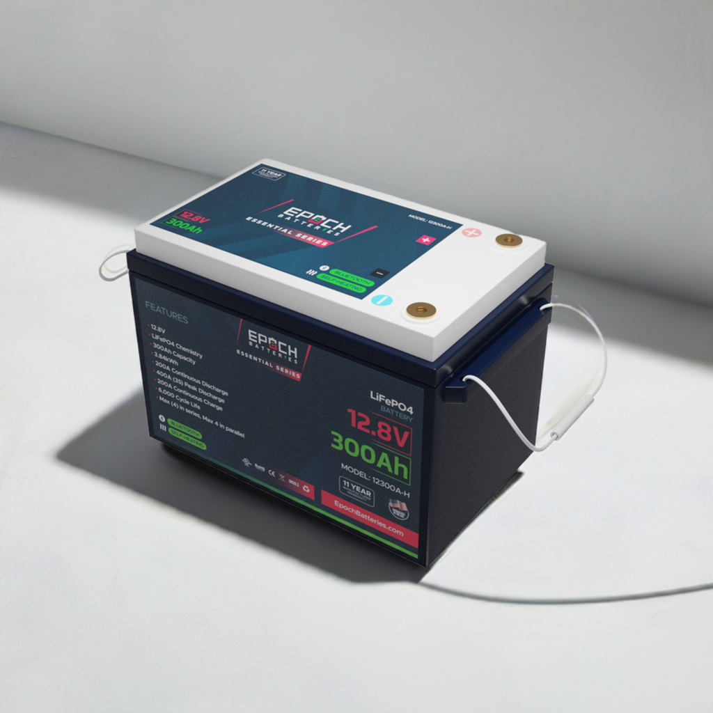 Epoch 12V300 ah RV lithium Battery Front View