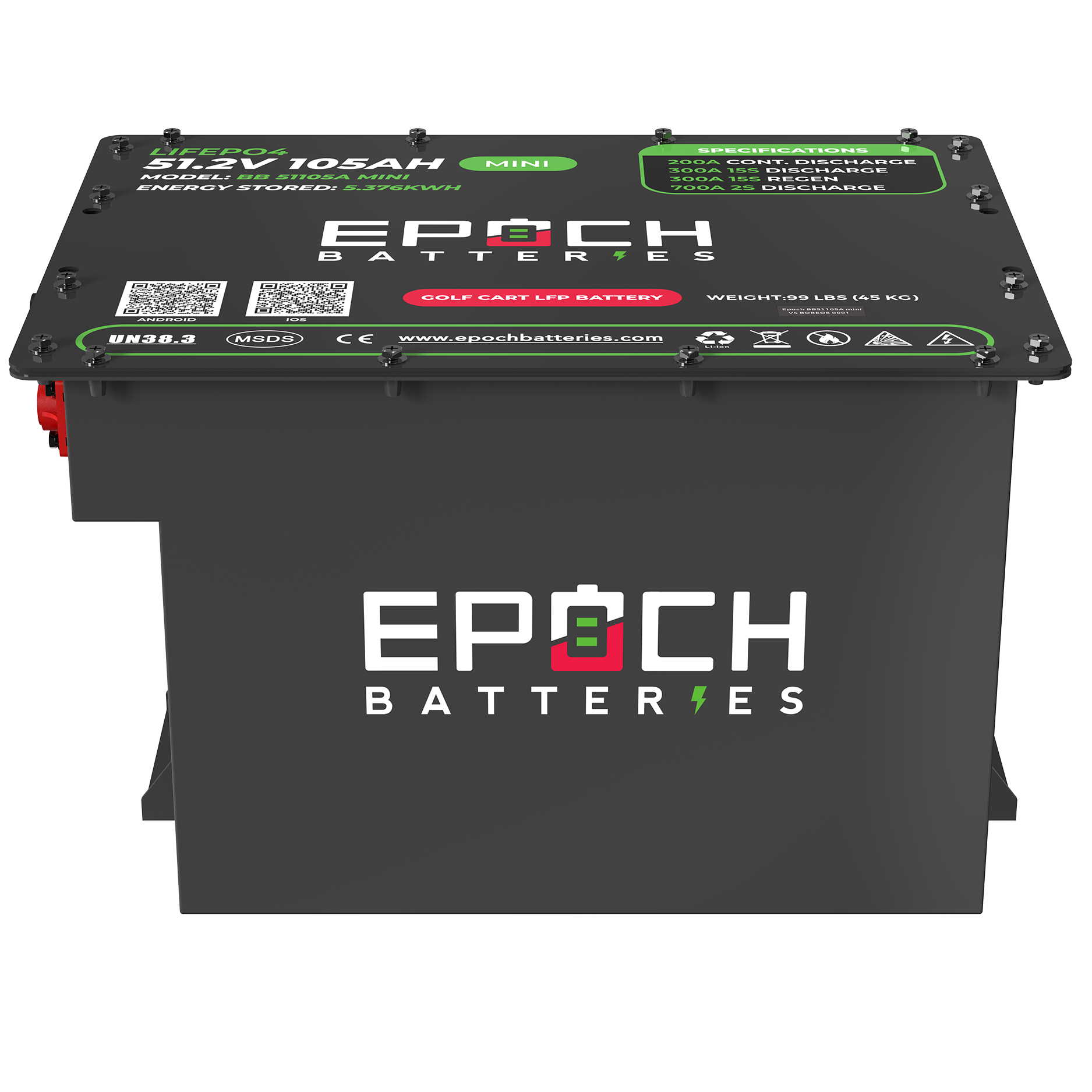 Epoch Mini 48V 105ah Golf Cart Battery SKUBB51105A
