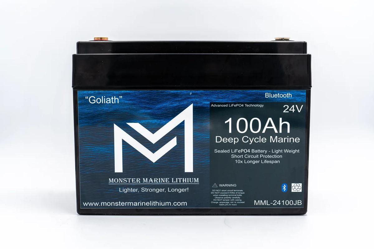 Monster Marine Goliath 24V 100Ah Lithium Trolling Motor Battery – Group 31