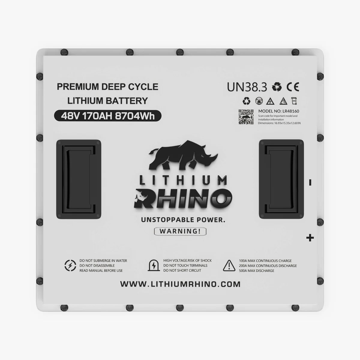 Rhino Lithium Battery 48V 170Ah Top Side