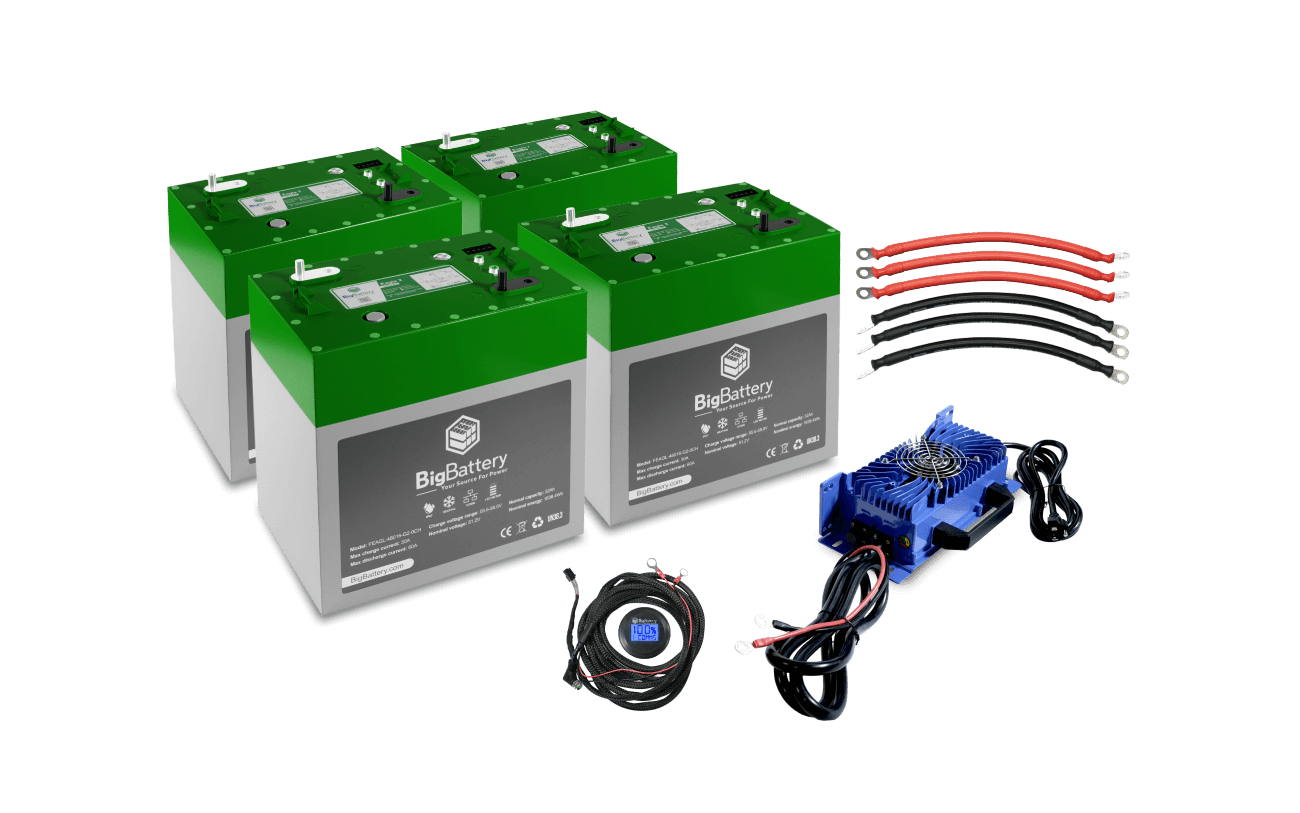 BigBattery 4x 48V EAGLE 2 Kit | 32Ah LiFePO4 Golf Cart Batteries