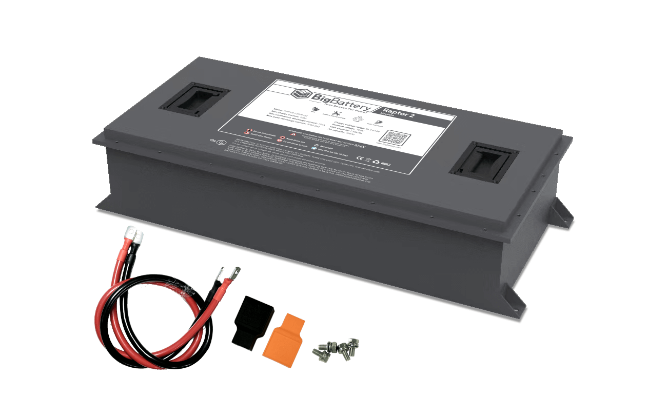 BigBattery 72V RAPTOR 2 Kit Lithium Battery with accessories