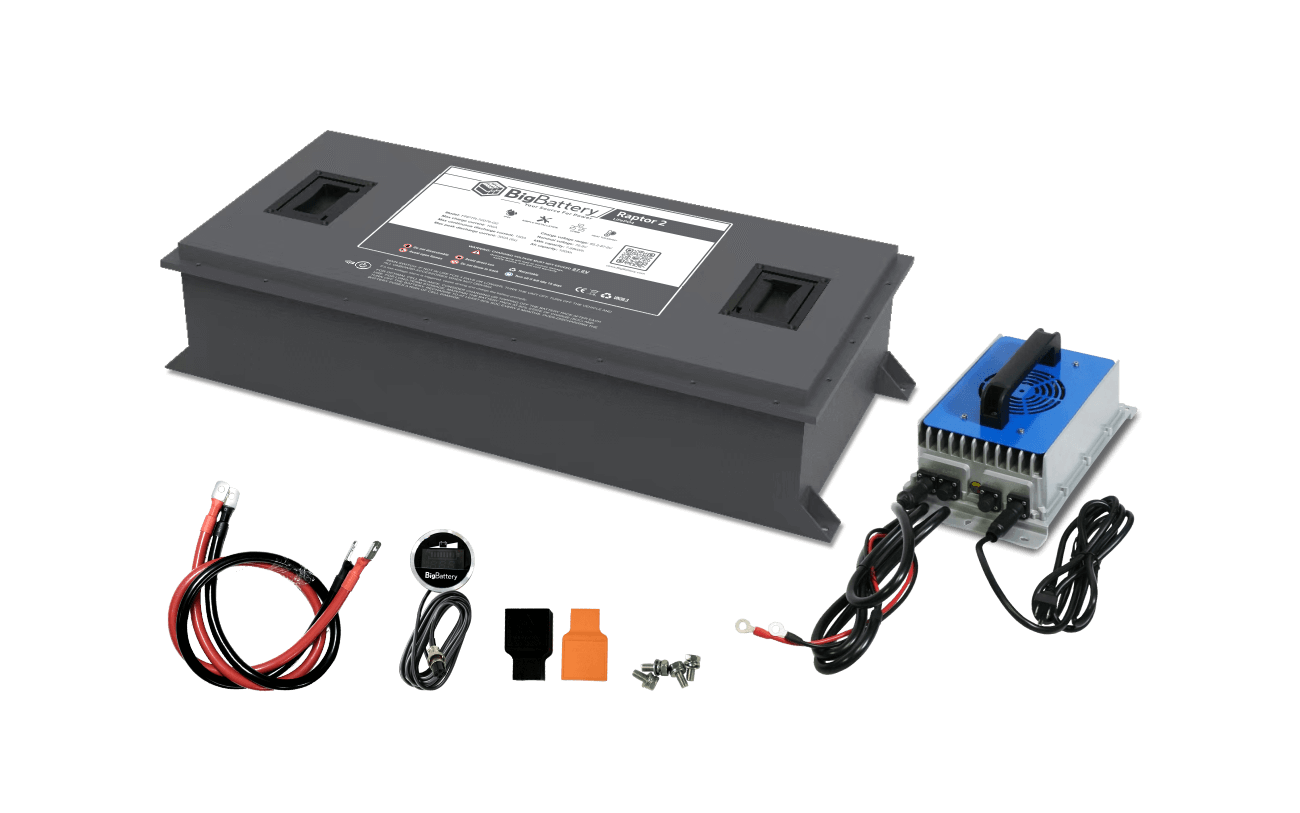 BigBattery 72V RAPTOR 2 Kit Lithium Battery with charger and accessories