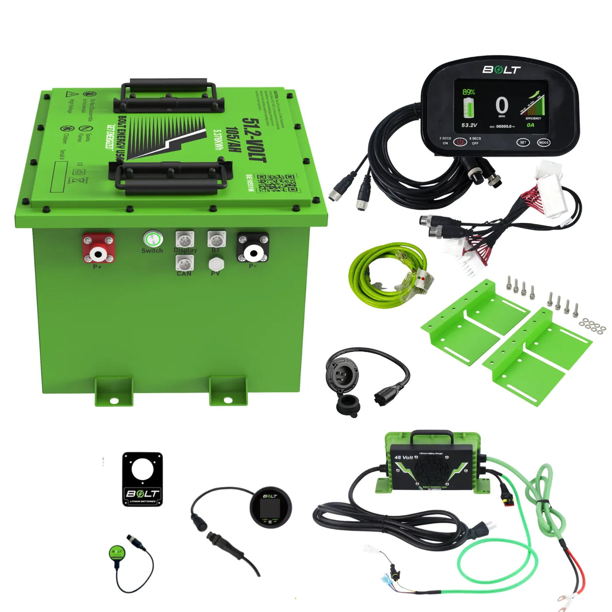 Bolt Energy 48V 105Ah Lithium Battery kit for ICON Golf Carts