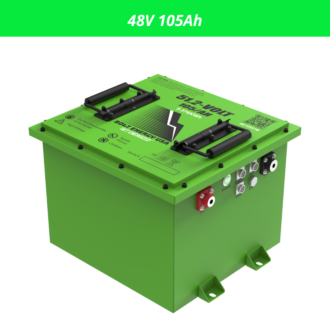 Bolt Energy 48V Lithium Golf Cart Batteries 105Ah 