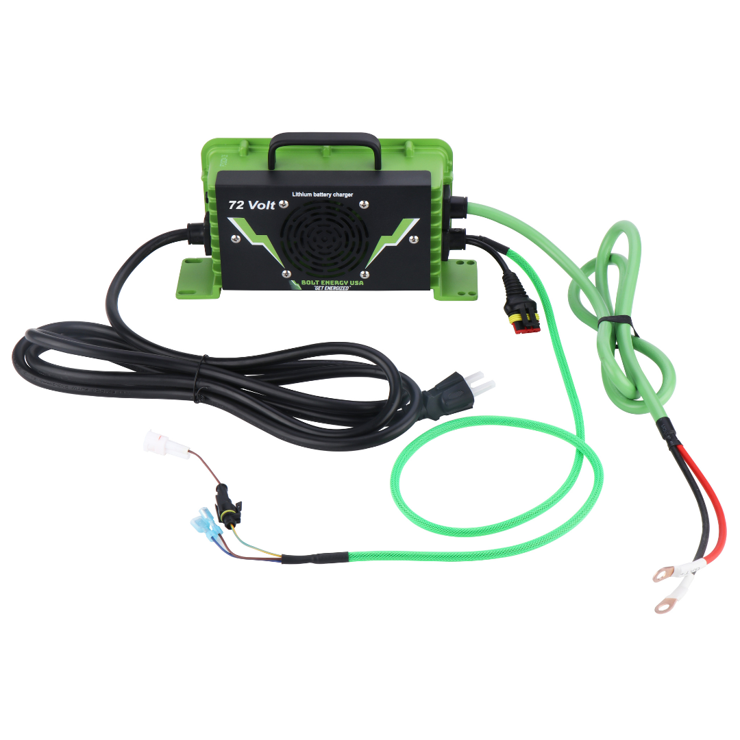 Bolt Energy 48V Lithium Golf Cart Battery - 105AH "THIN"  Charger