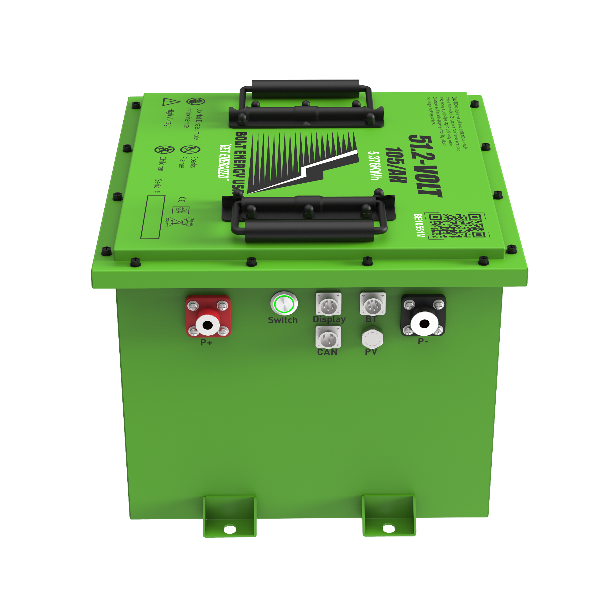 Bolt Energy 48V Lithium Golf Cart Battery port side