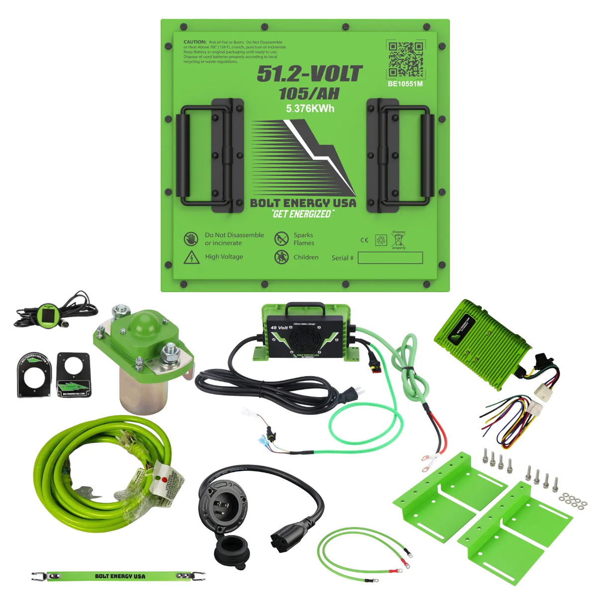 Bolt Energy Lithium Battery Kit for Polaris Ranger EV 48V 105Ah