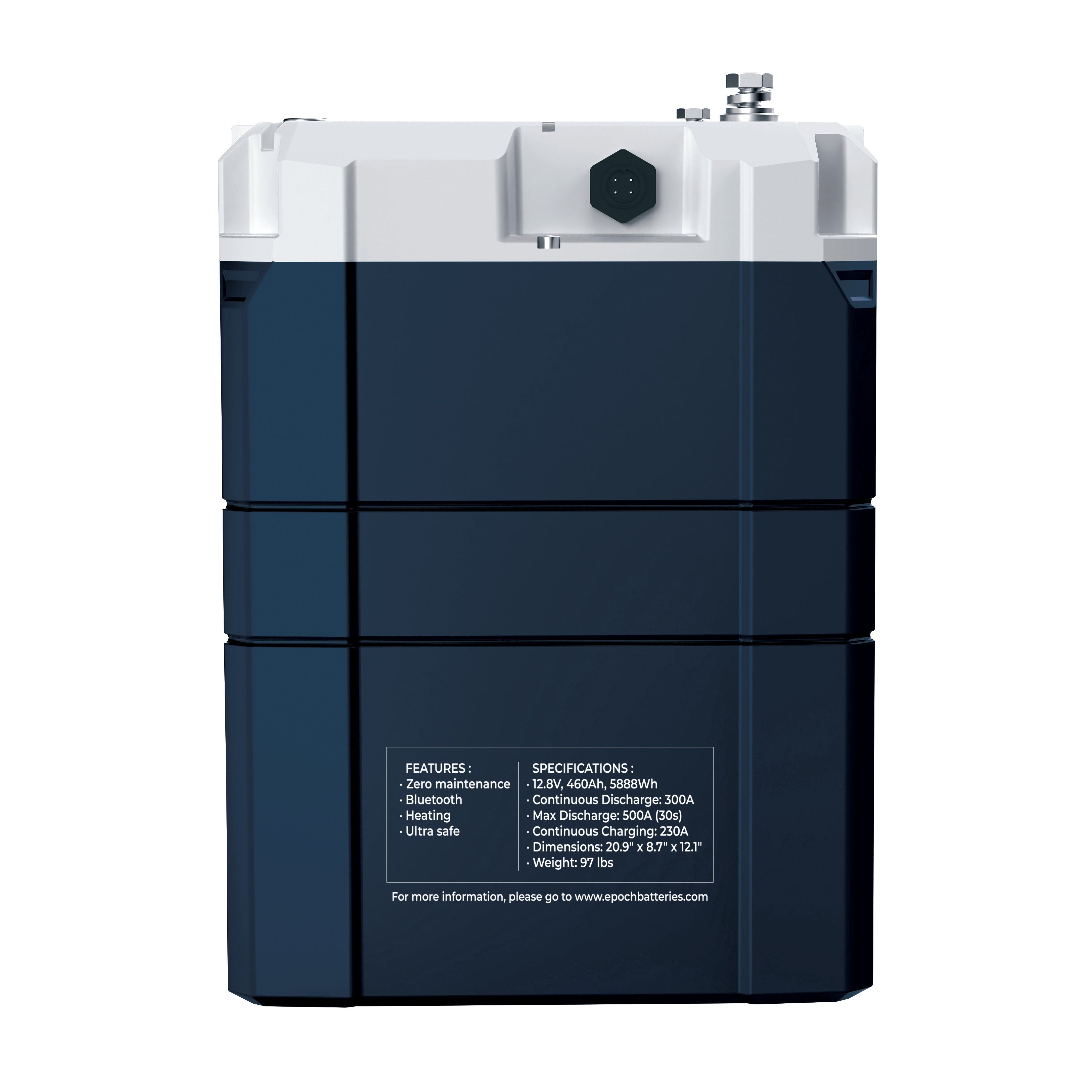 Epoch 12V 460Ah Heated LiFePO4 Battery | Bluetooth & Victron