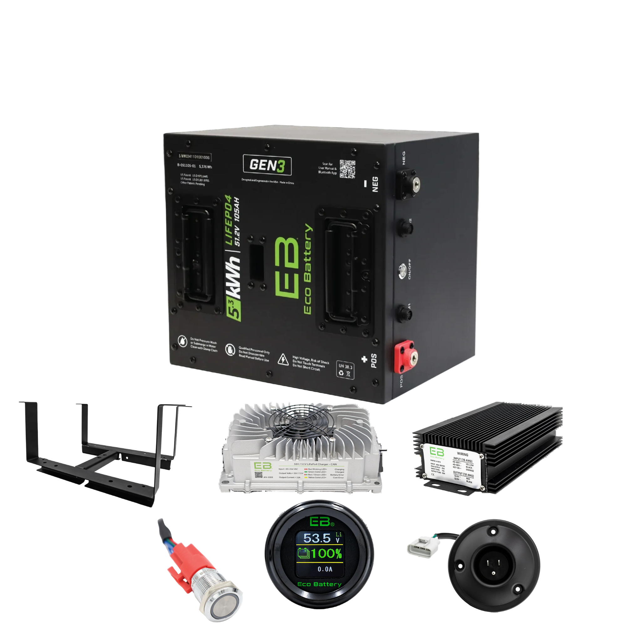 EcoBattery 48v 105Ah Complete Kit for Yamaha