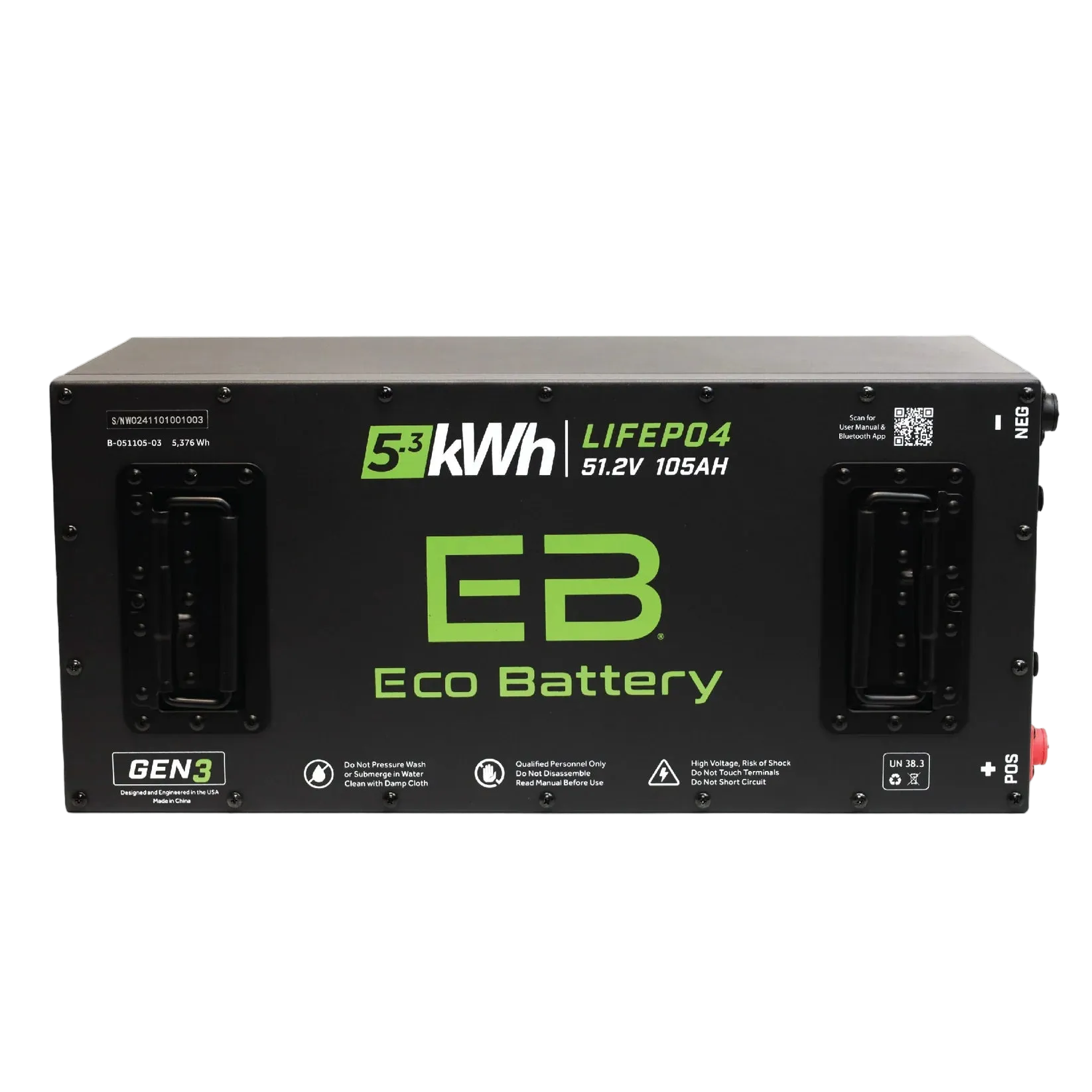Eco Battery 48V 105Ah Skinny Lithium Bundle | Yamaha G19 & G22