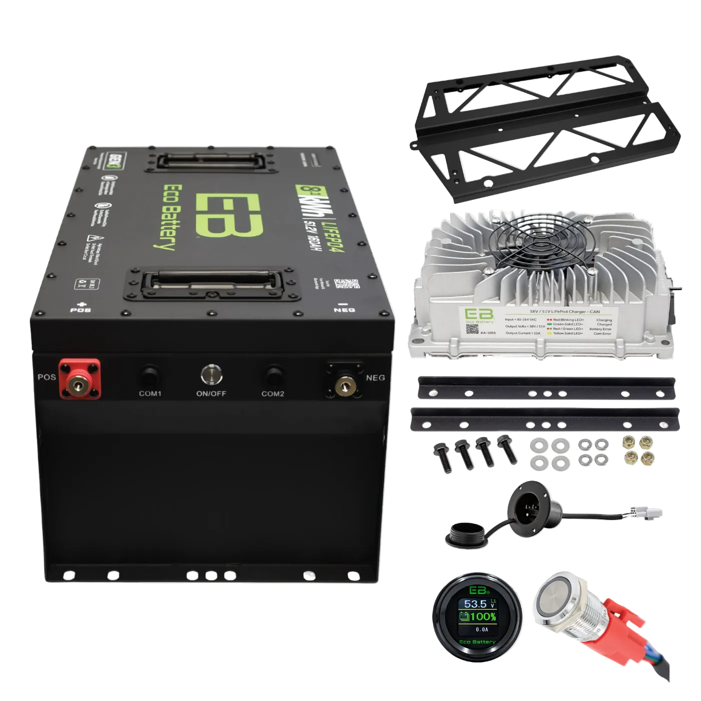 EcoBattery 51V 160AH Battery Bundle / Polaris Ranger EV