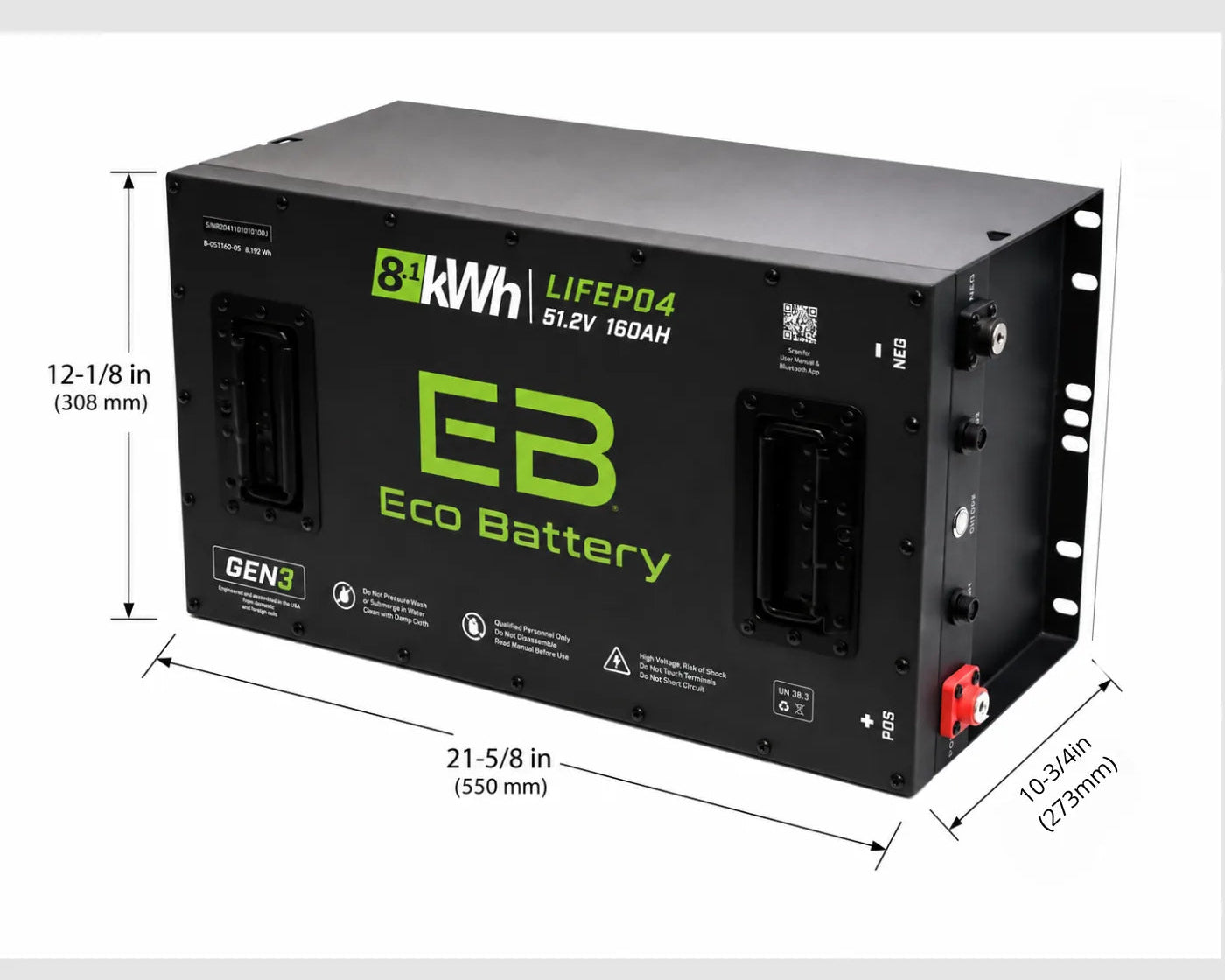 Eco Battery 51V 160Ah GEN3 Lithium Conversion Kit for 48V Polaris Ranger EV (2010-2022) | Complete Bundle with CAN Charger