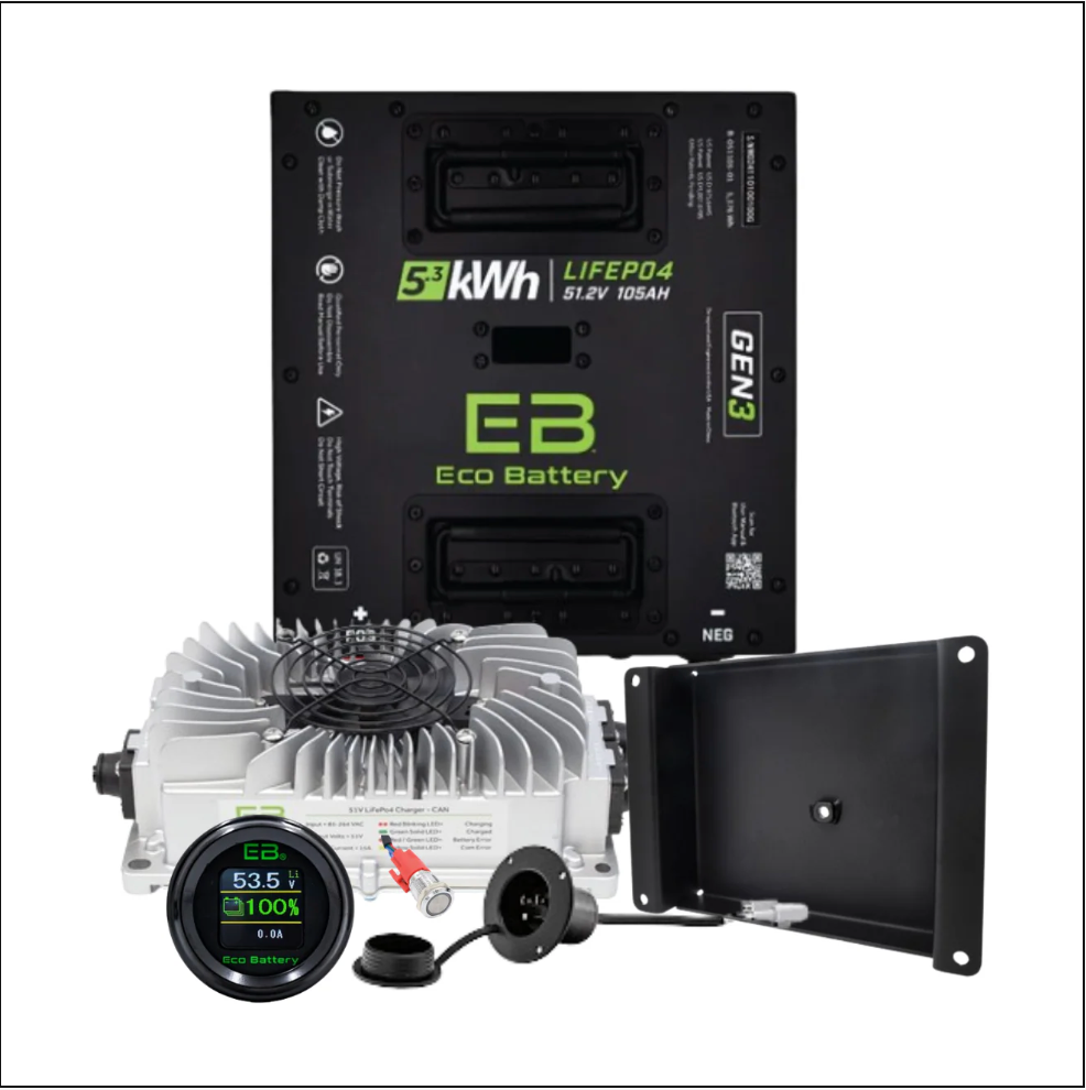 Eco Battery lifepo4 Bundle kit for Club Car golf carts