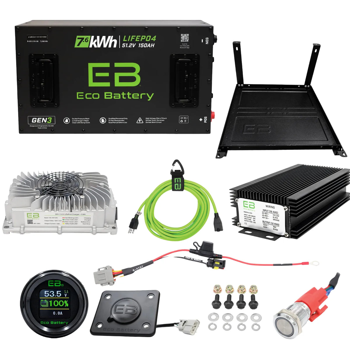 Eco Battery EZGO TXT ELiTE Lithium Replacement Kit | 48V Samsung Gen1 & Gen2