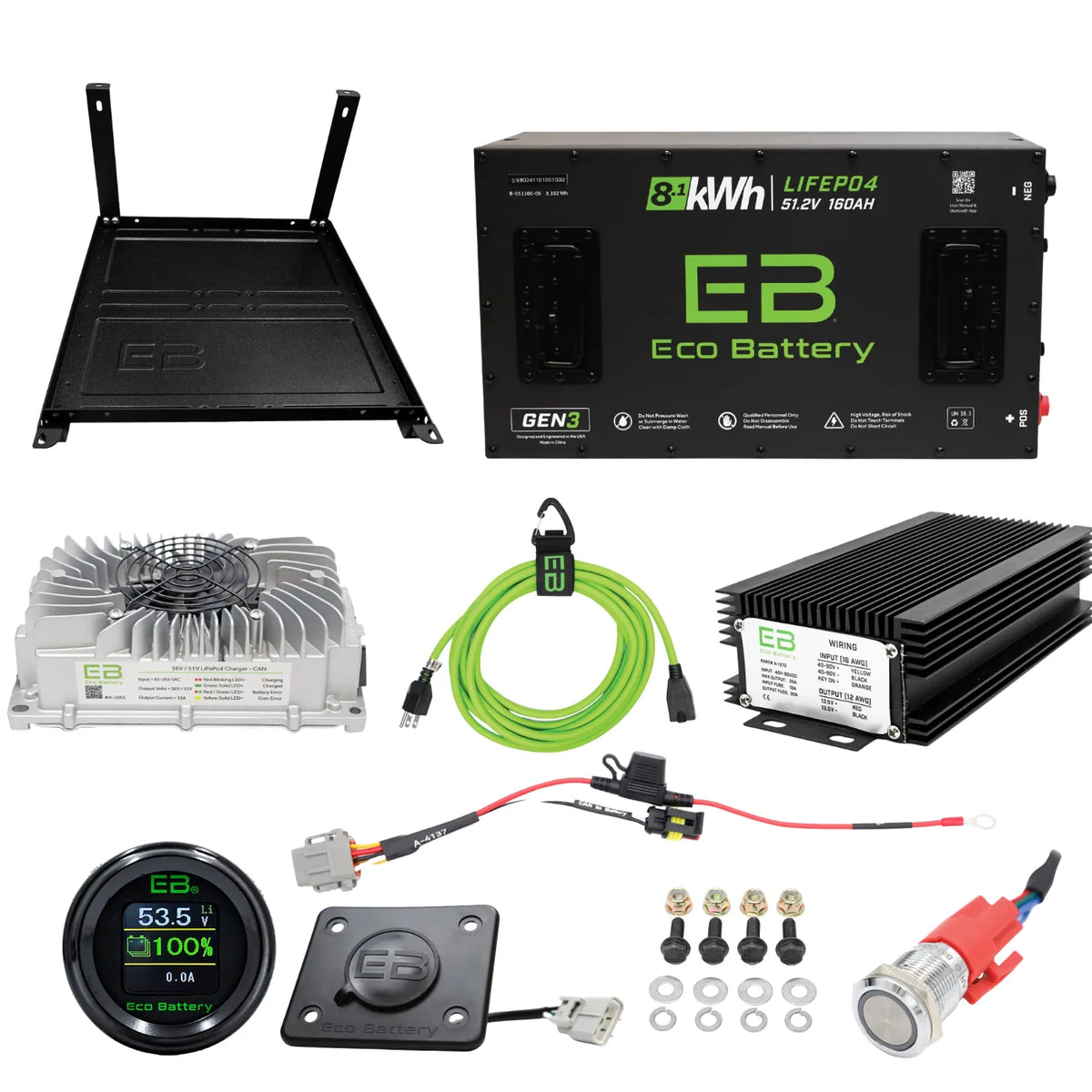 Eco Battery EZGO TXT ELiTE Lithium Replacement Kit | 48V Samsung Gen1 & Gen2