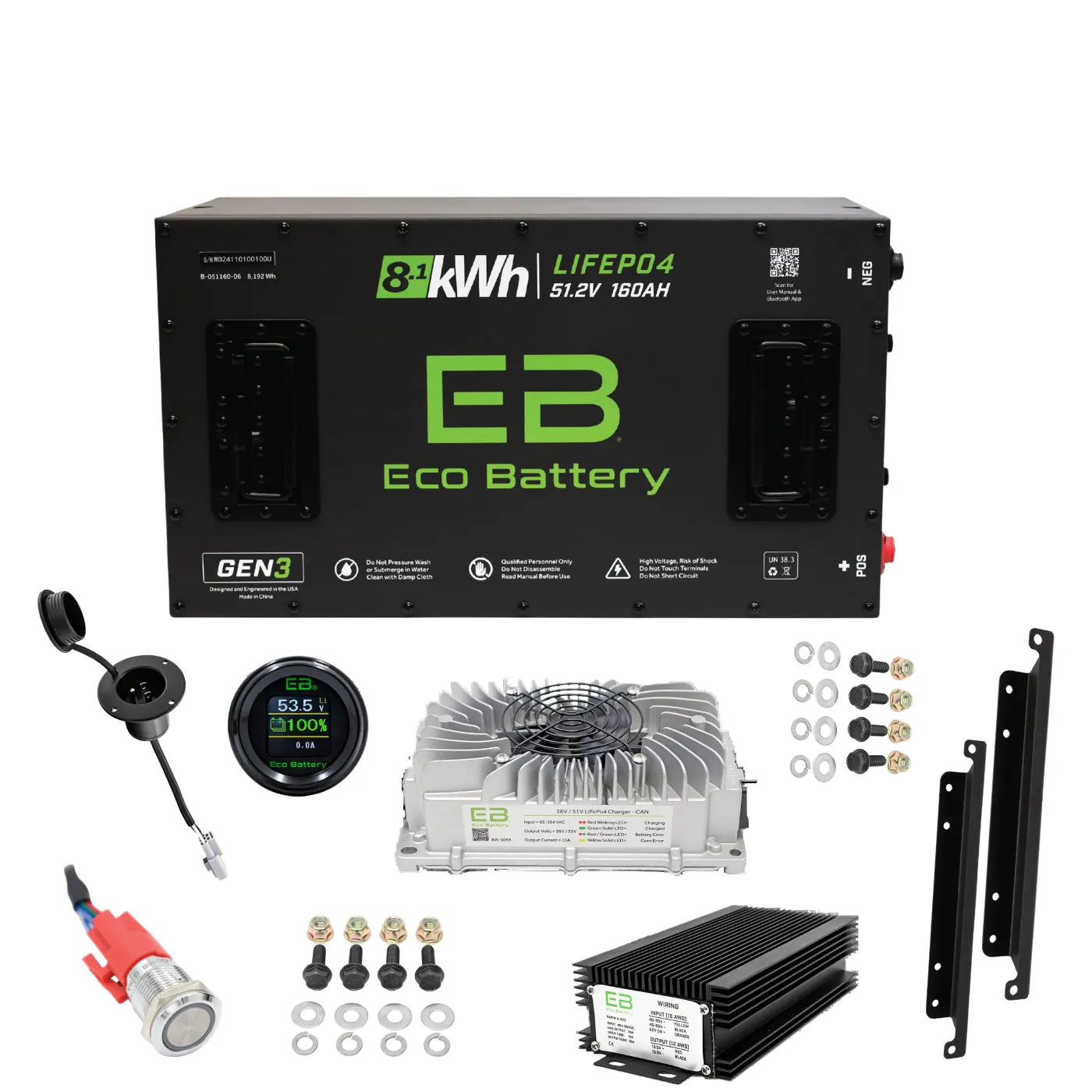 Eco Battery 51.2V 160Ah Complete Lithium Conversion Kit