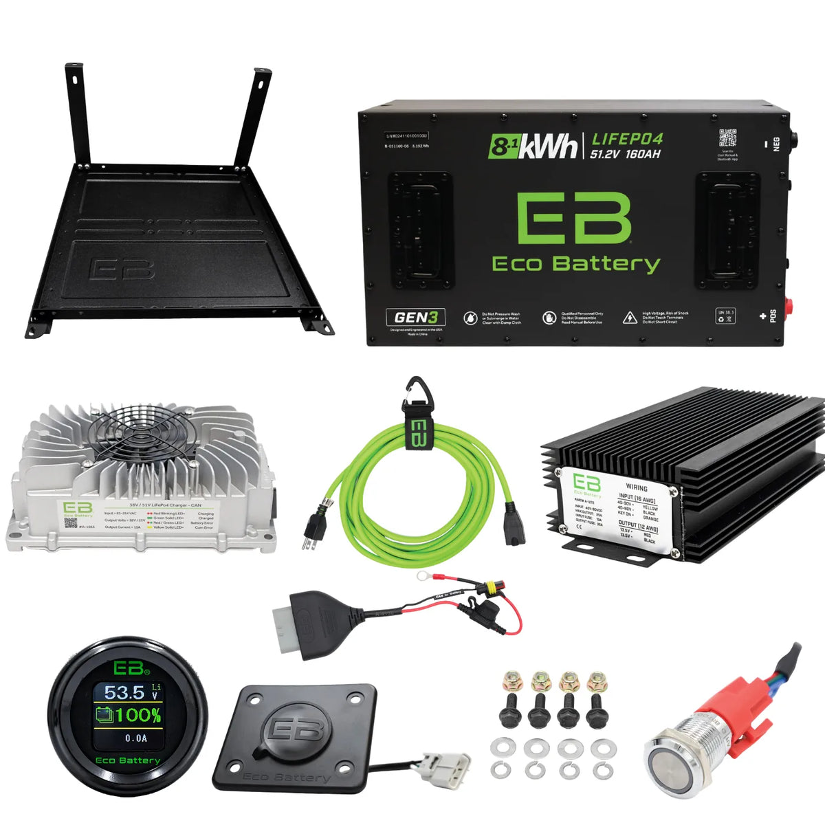 Eco Battery EZGO TXT ELiTE Lithium Replacement Kit | 48V Samsung Gen1 & Gen2
