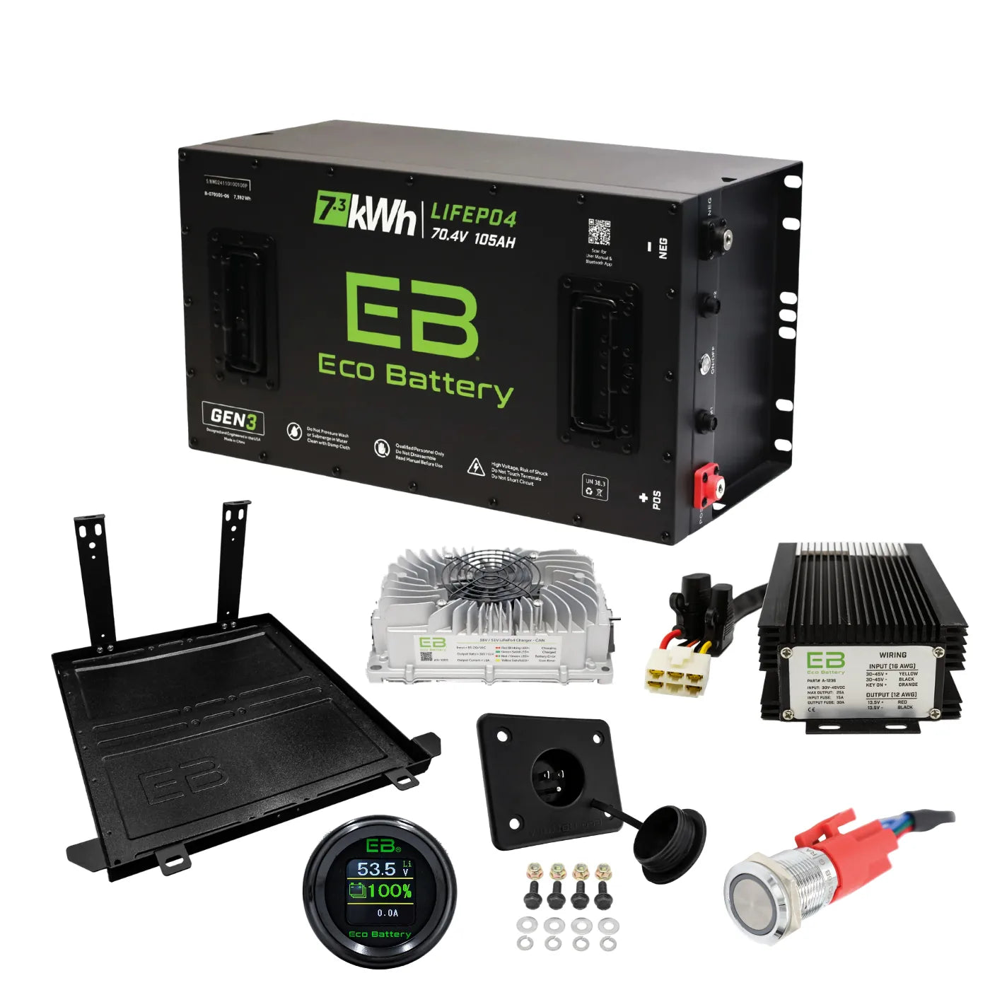 Eco Battery for EZGO TXT 72V Bundle