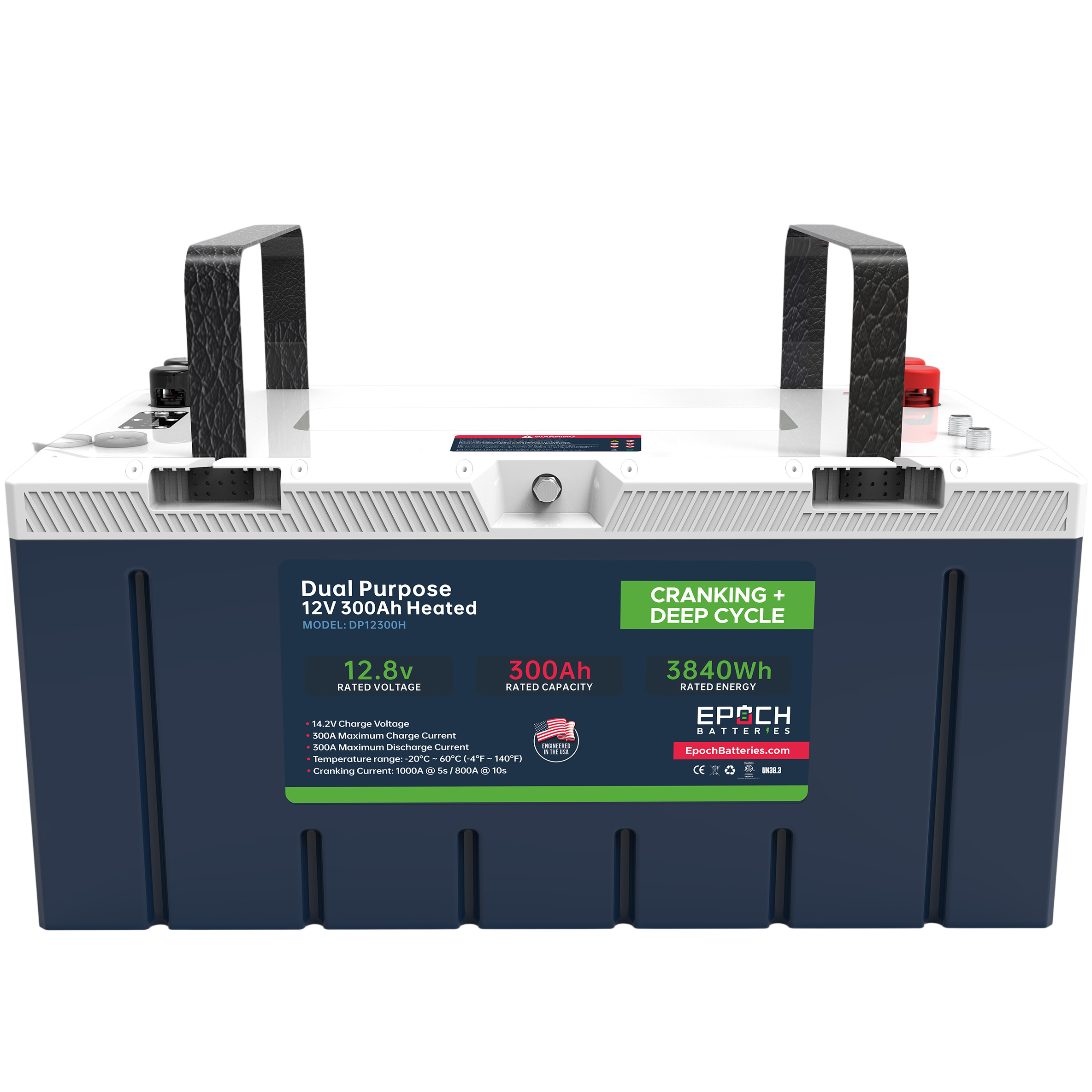 Epoch 12V 300Ah Pro Series LiFePO4 Cranking Deep Cycle Lithium Battery