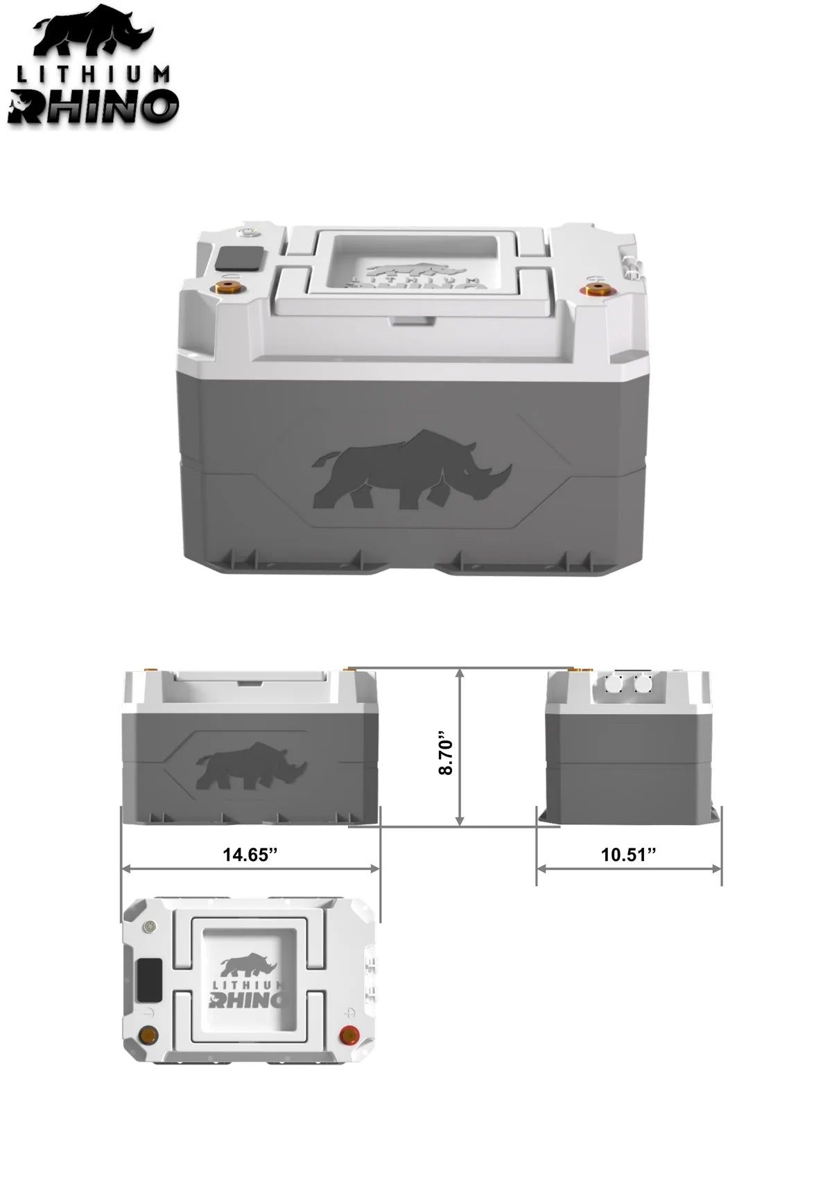 Lithium Rhino 24V 100Ah dimensions