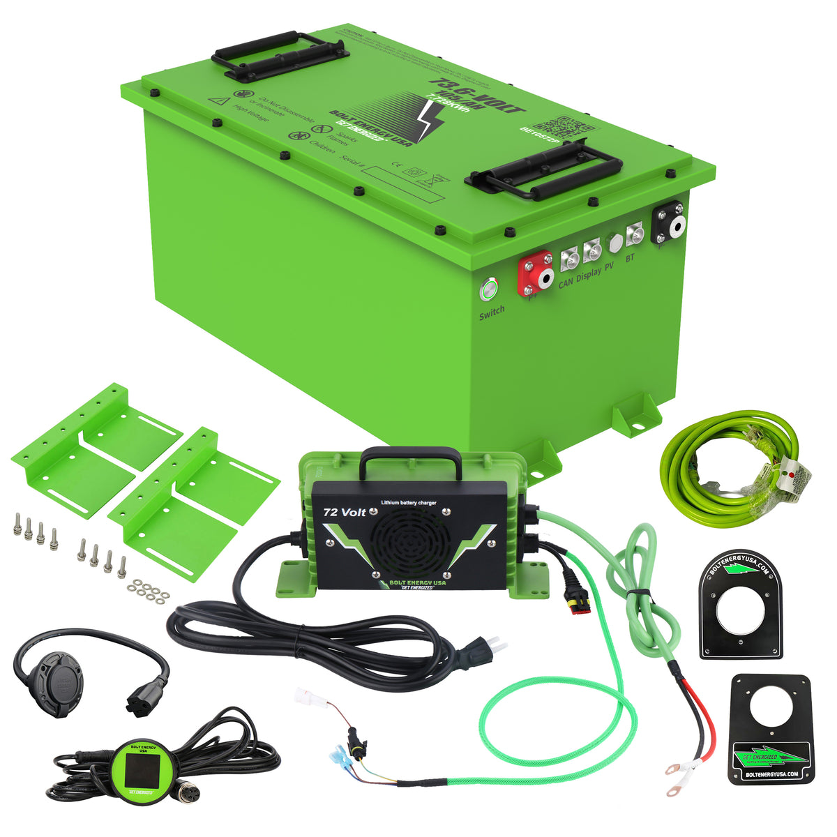 Bolt Energy 73.6V 105Ah Heated Lithium Battery Kit for Moke EV | 72V